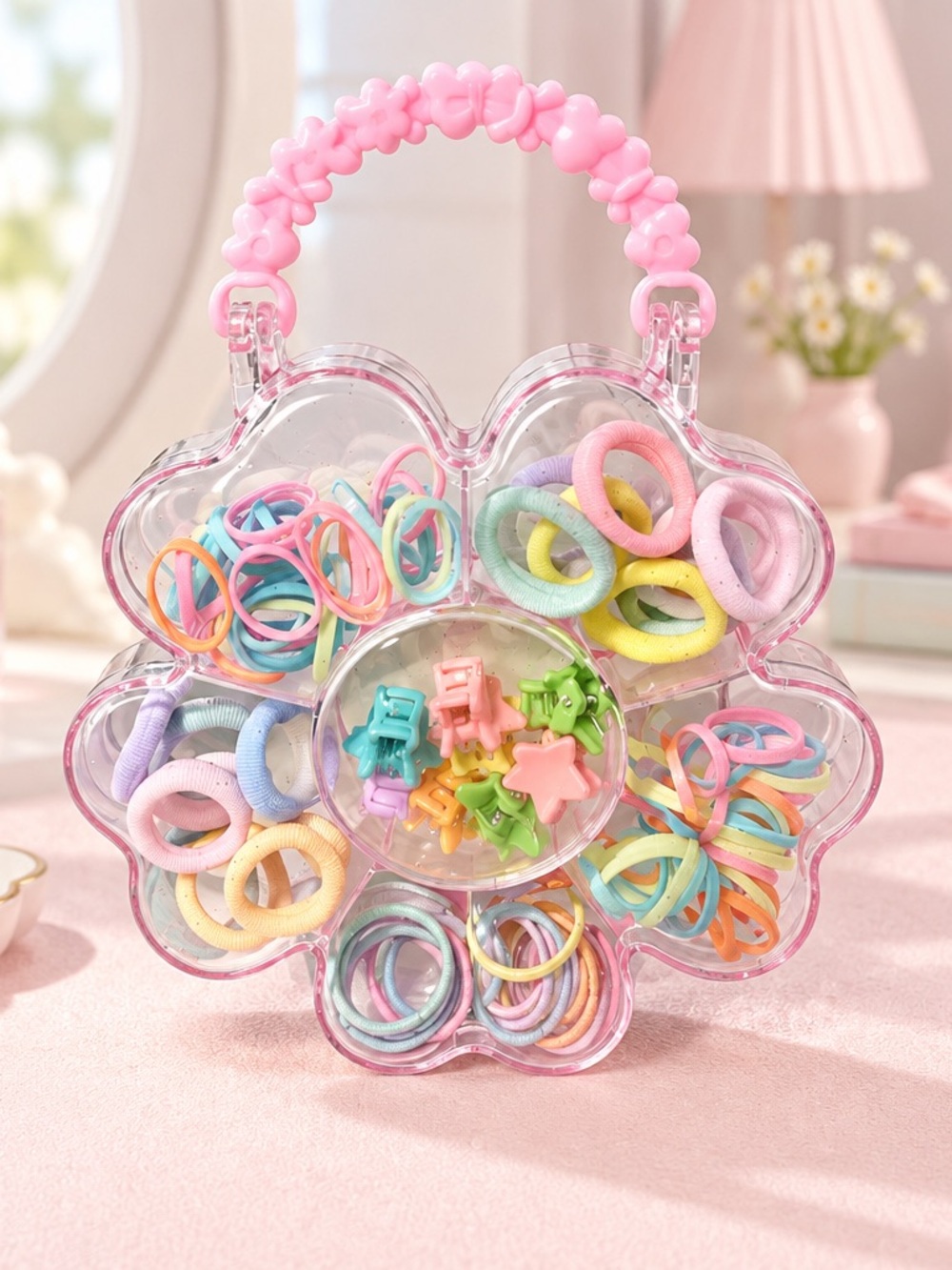 NWT Toddler Child Girls Flower Hair Accessories Kit